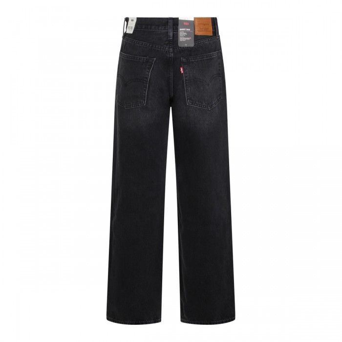 BLACK COTTON BAGGY DAD JEANS 2