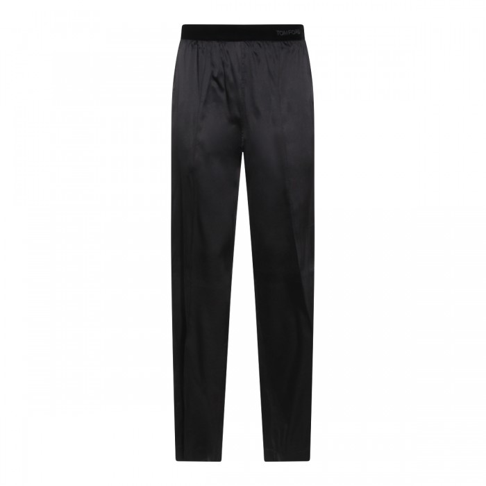 BLACK SILK PANTS