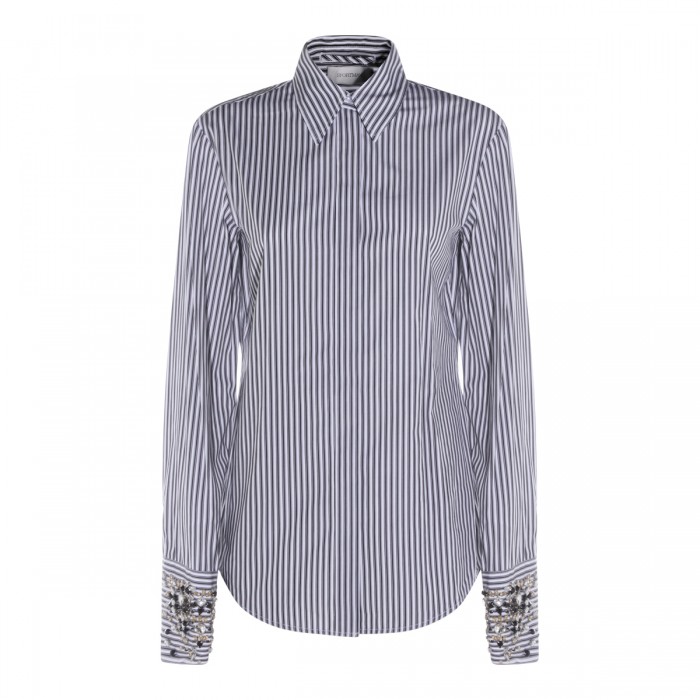 BLACK AND WHITE COTTON SHIRT