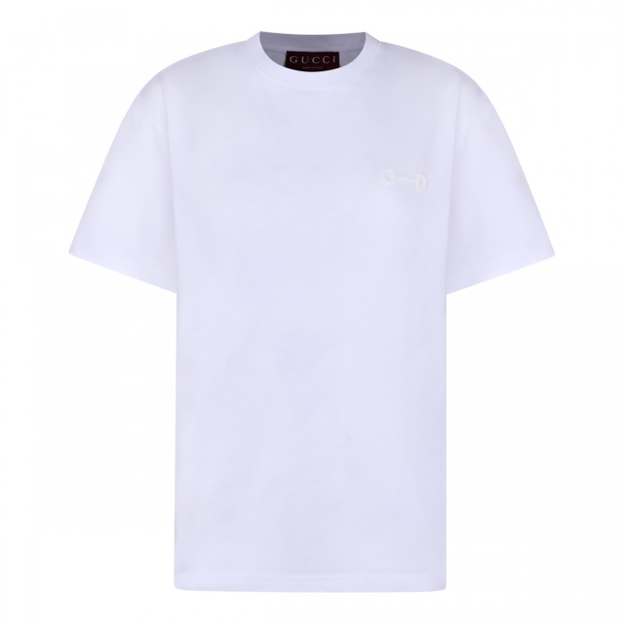 WHITE COTTON T-SHIRT