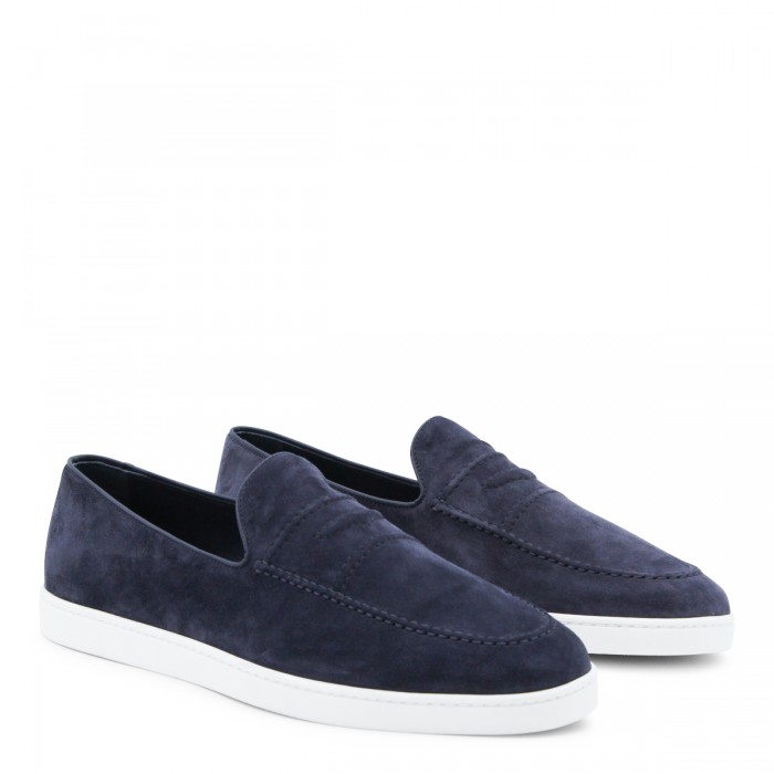 NAVY LEATHER LOAFERS 2