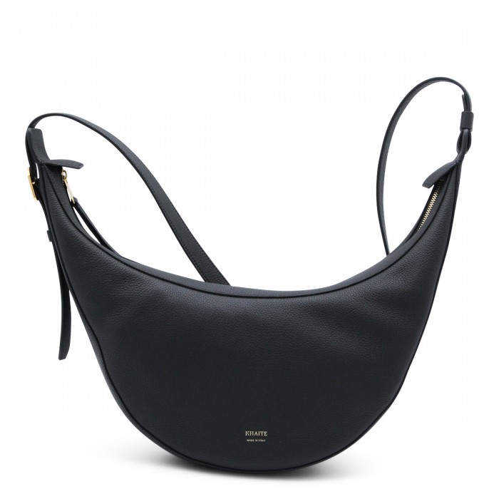 BLACK LEATHER CROSSBODY BAG