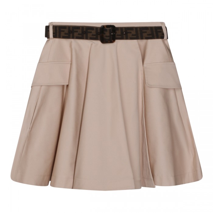 BEIGE COTTON SKIRT