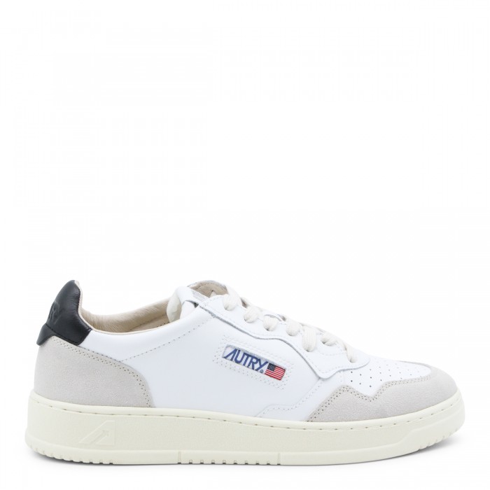 WHITE AND BLACK LEATHER...