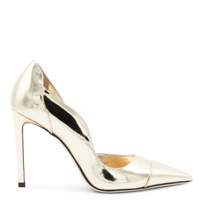 GOLD LEATHER PUMPS