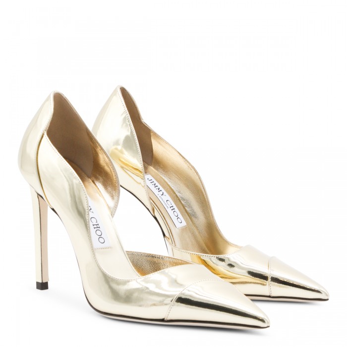 GOLD LEATHER PUMPS 2