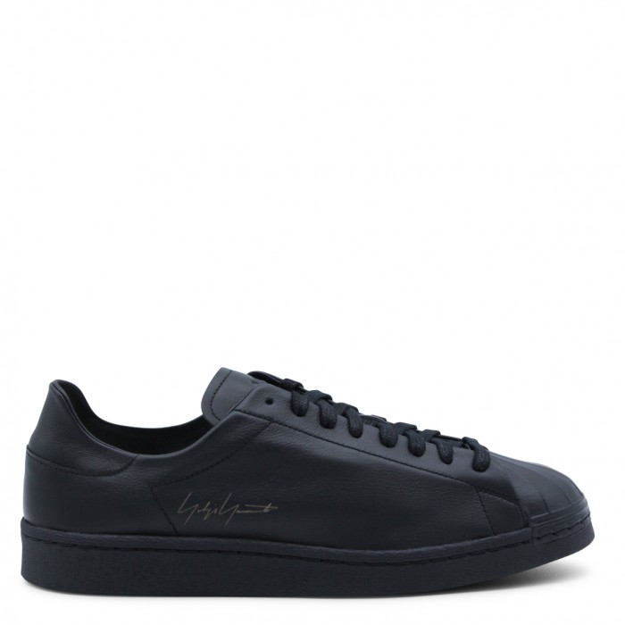 BLACK LEATHER SNEAKERS