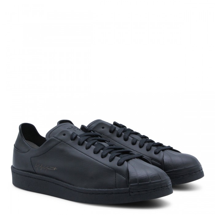 BLACK LEATHER SNEAKERS 2