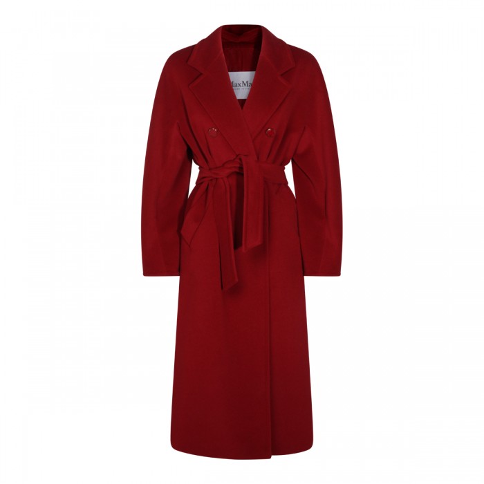 RED WOOL BLEND COAT