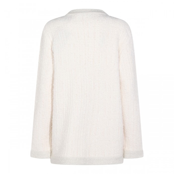 IVORY WOOL BLEND KNITWEAR 2