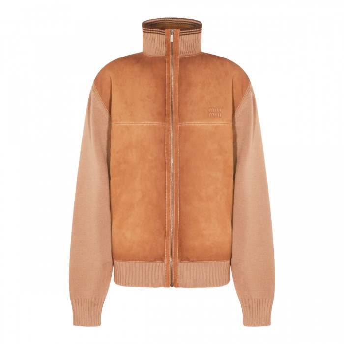 CAMEL CASHMERE CASUAL JACKET
