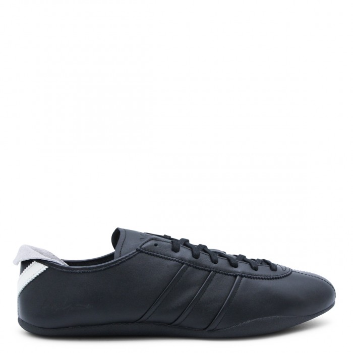 BLACK LEATHER SNEAKERS