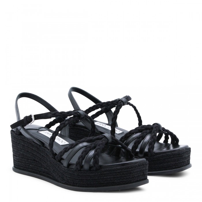 BLACK LEATHER ESPADRILLAS 2