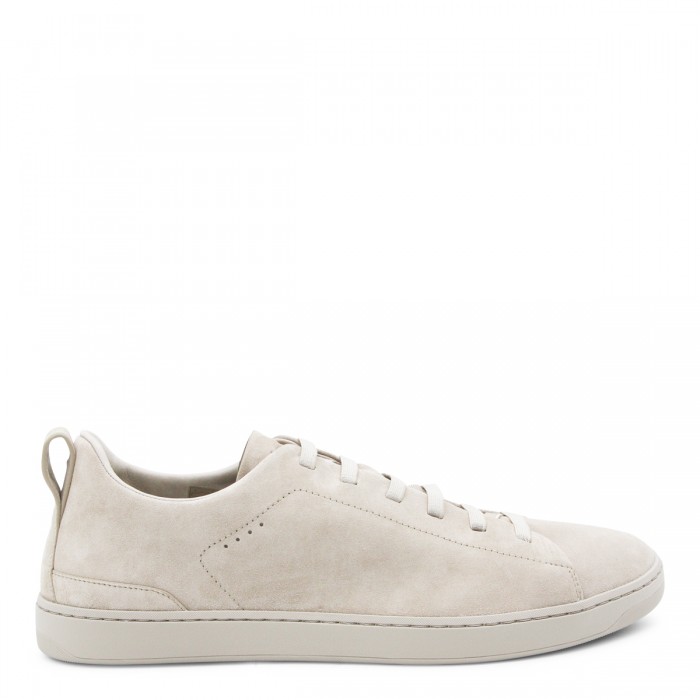 BEIGE LEATHER SNEAKERS