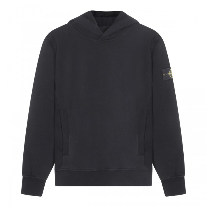 BLACK COTTON SWEATSHIRT