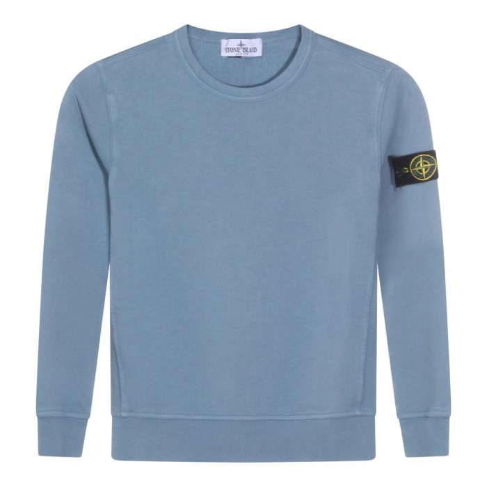 DUST BLUE COTTON SWEATSHIRT
