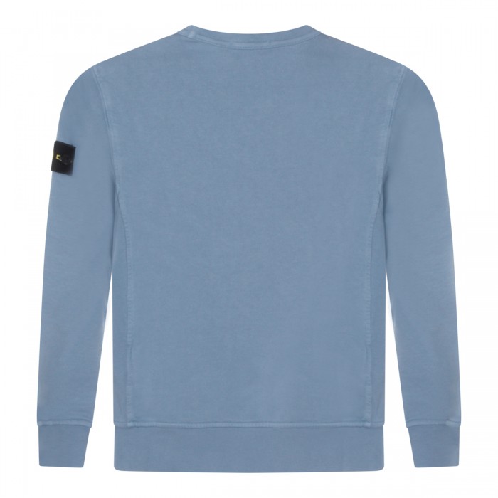 DUST BLUE COTTON SWEATSHIRT 2