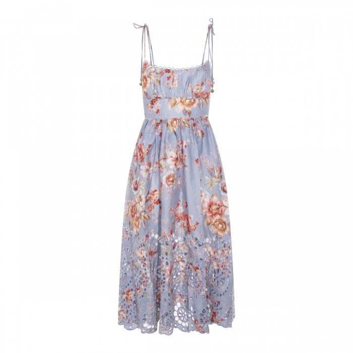 LIGHT BLUE LINEN DRESS