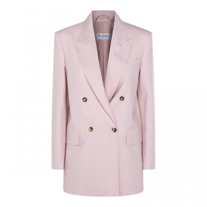 PINK WOOL BLEND BLAZER