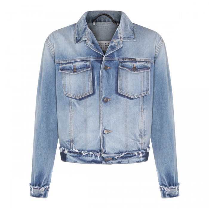 LIGHT BLUE COTTON DENIM JACKET