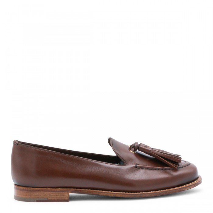 COGNAC LEATHER LOAFERS
