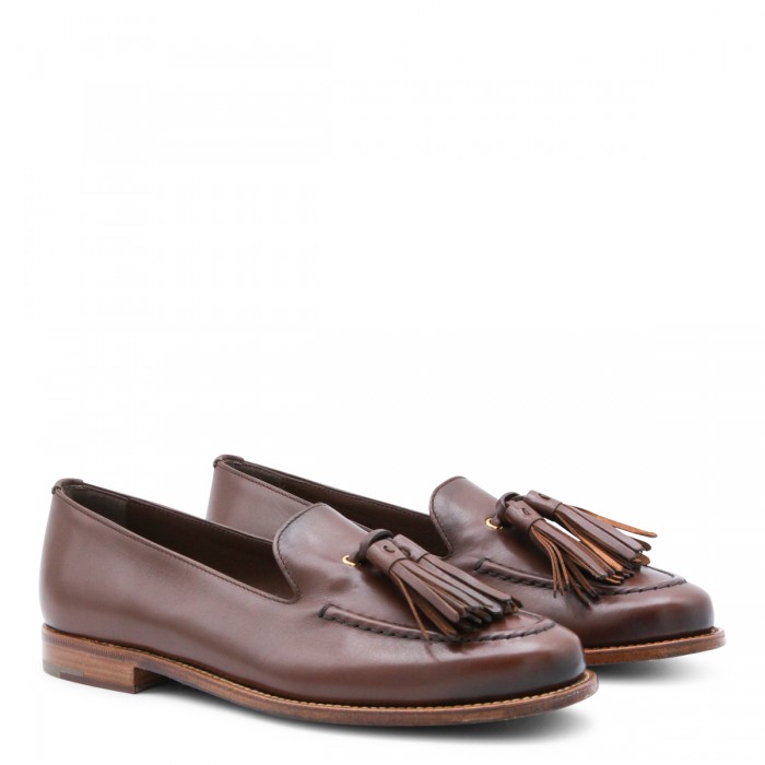 COGNAC LEATHER LOAFERS 2