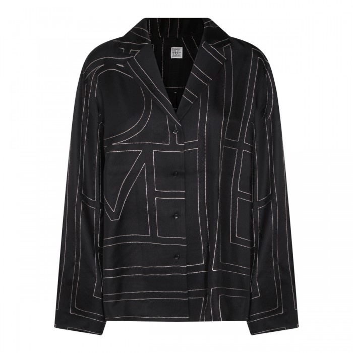 BLACK SILK SHIRT