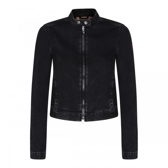 BLACK COTTON DENIM JACKET