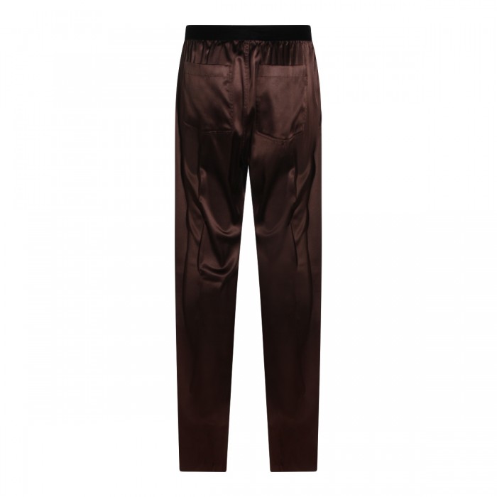 BROWN SILK PANTS 2
