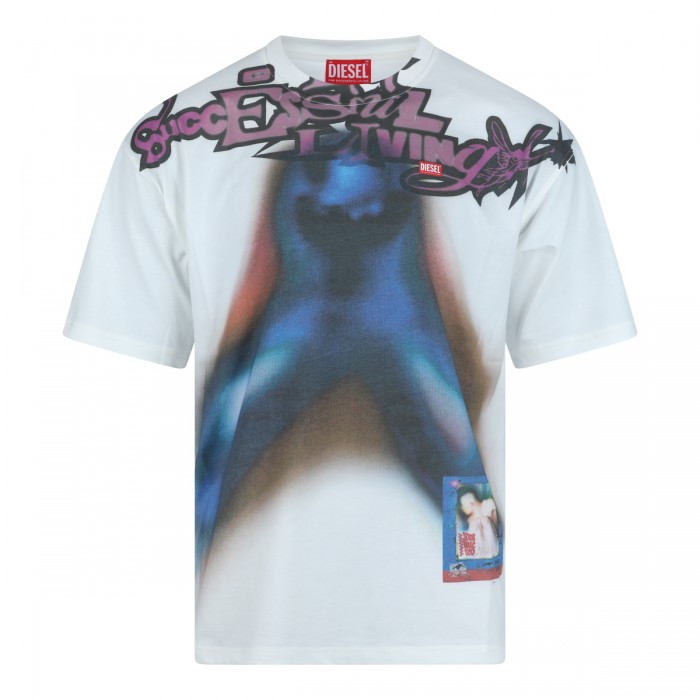 WHITE COTTON T-SHIRT