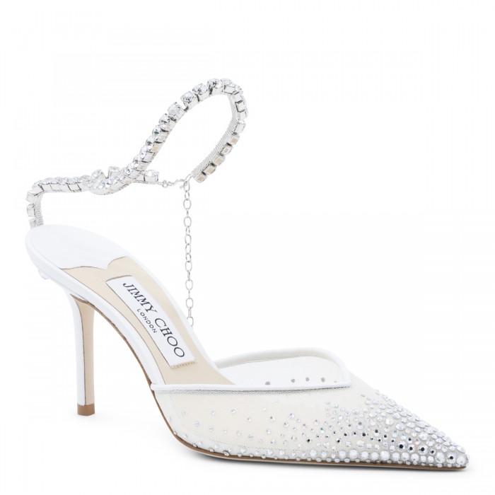WHITE AND CRYSTAL PUMPS 2