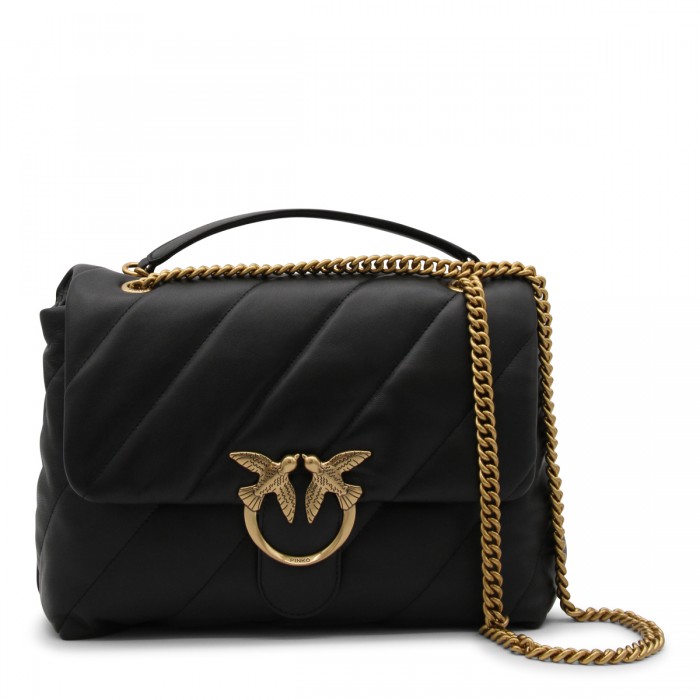 BLACK LEATHER LOVE BIG PUFF...