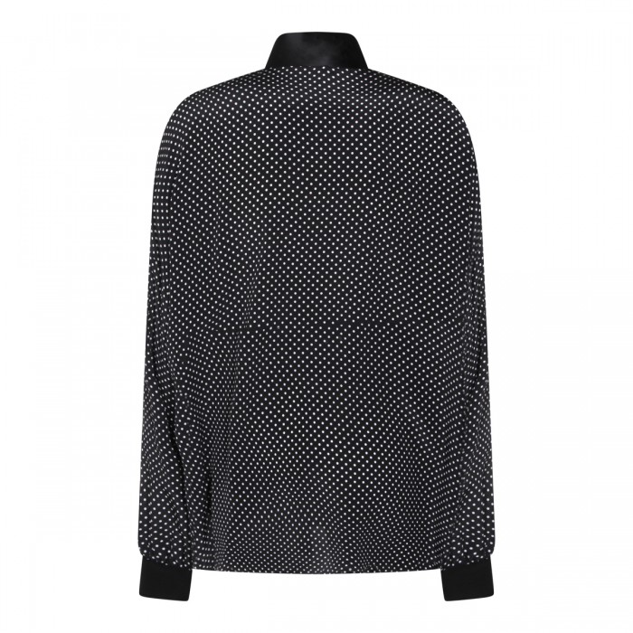 BLACK AND WHITE SILK SHIRT 2