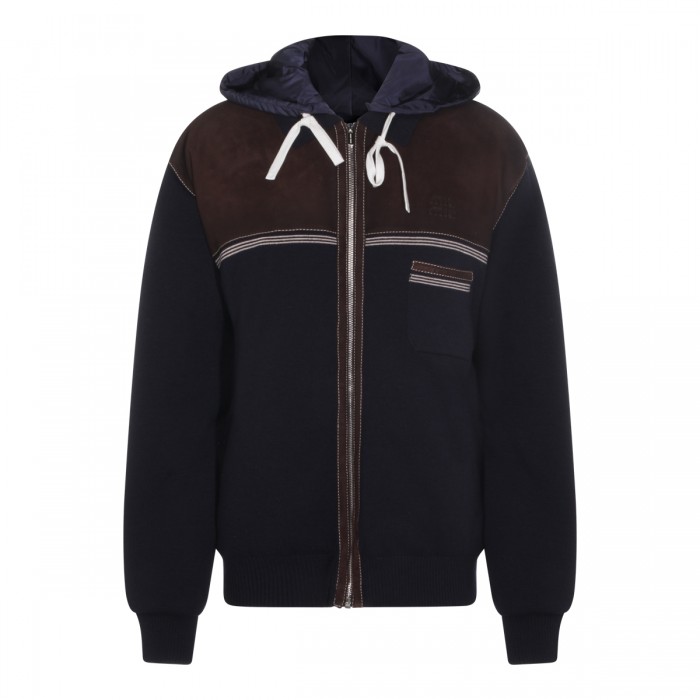 BLUE CASHMERE DOWN JACKET