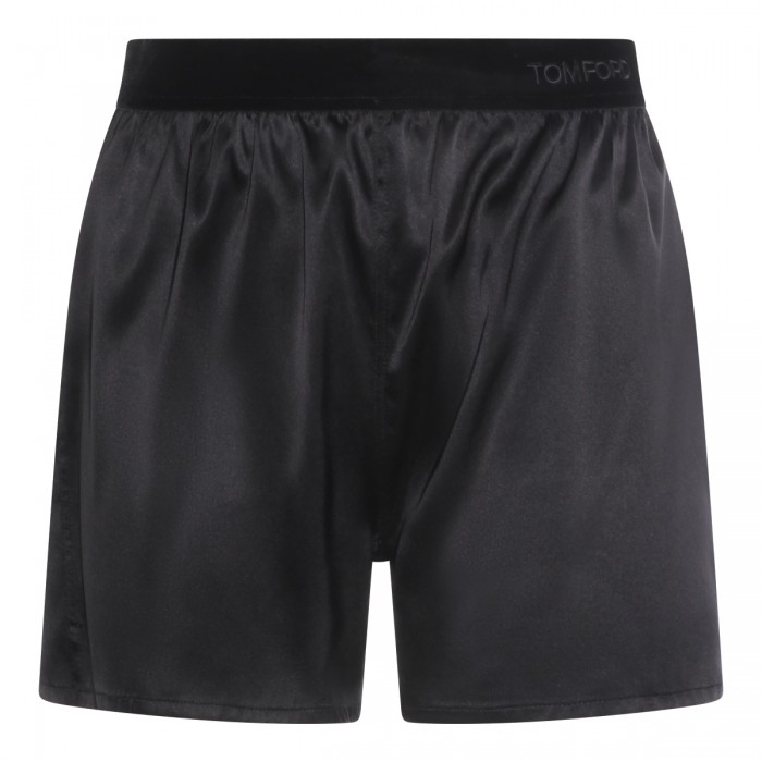 BLACK SILK SHORTS