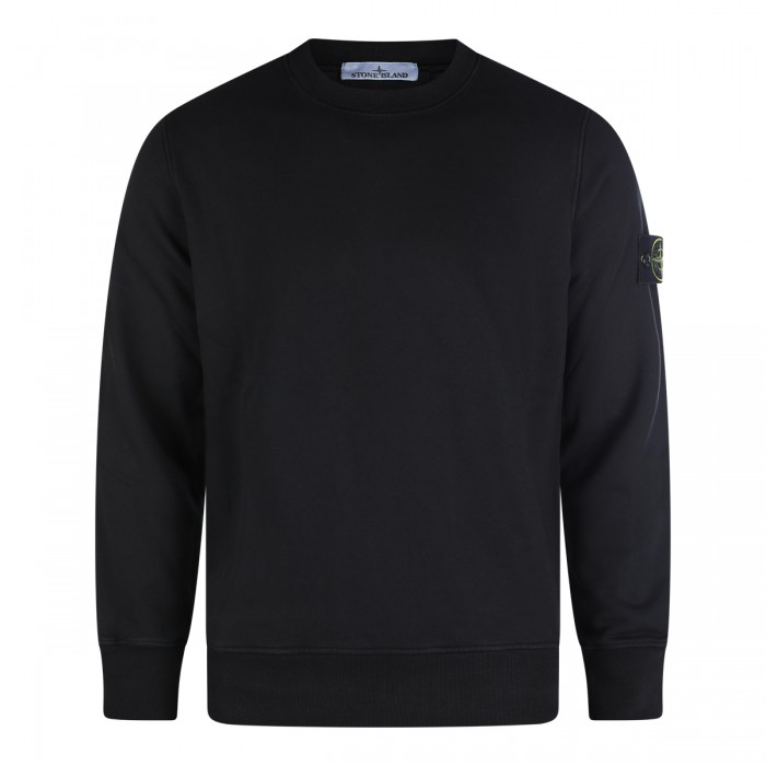 BLACK COTTON SWEATSHIRT