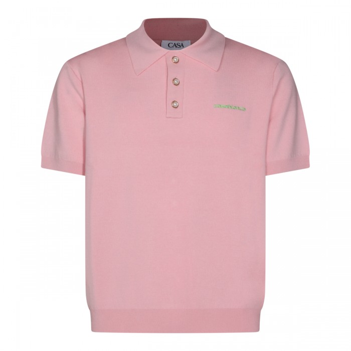 PINK WOOL POLO SHIRT