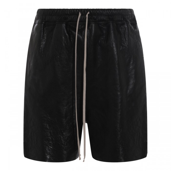 BLACK LEATHER SHORTS