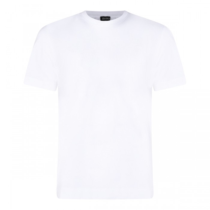 WHITE COTTON T-SHIRT