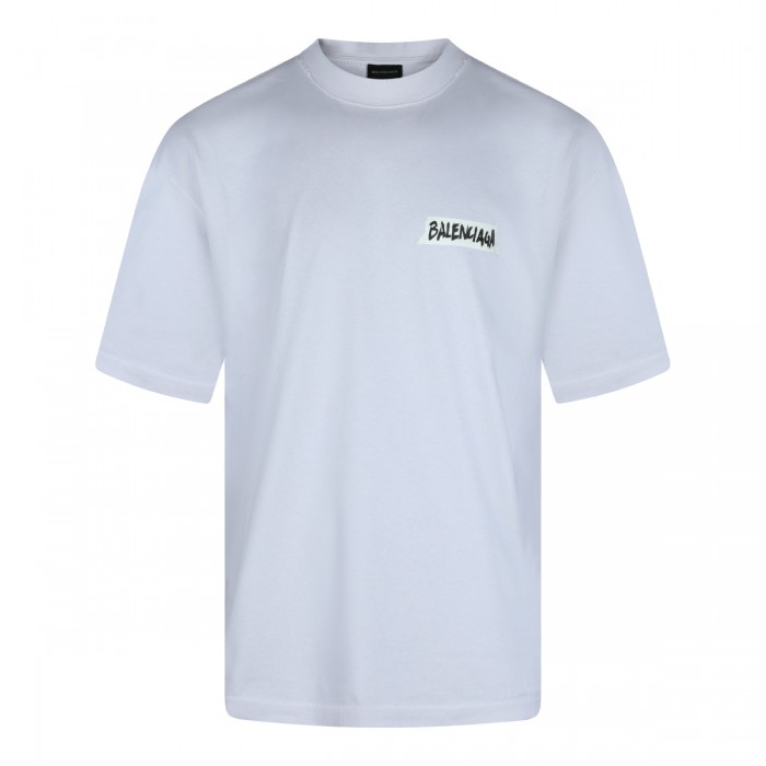 WHITE COTTON T-SHIRT
