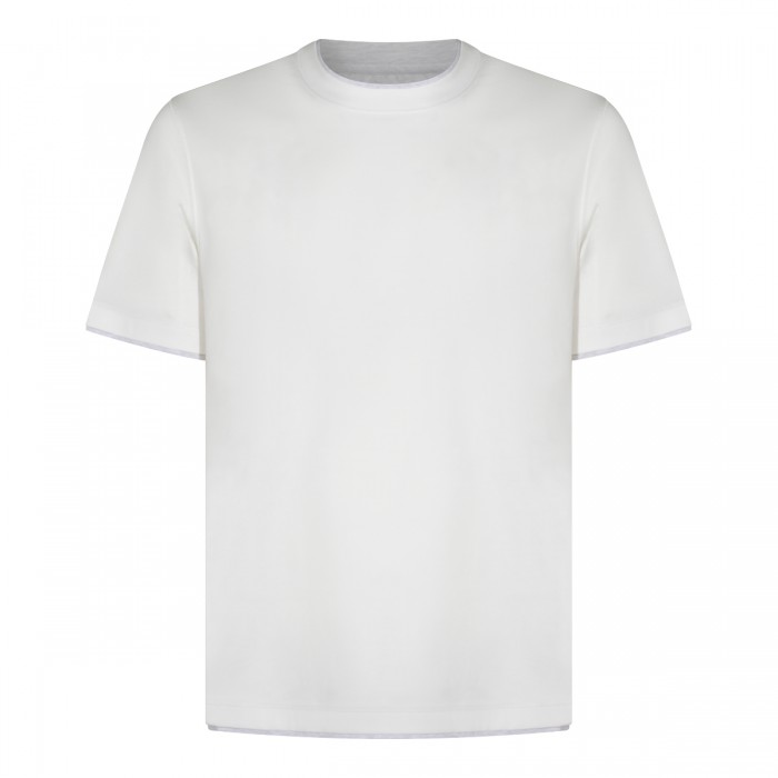 WHITE COTTON T-SHIRT