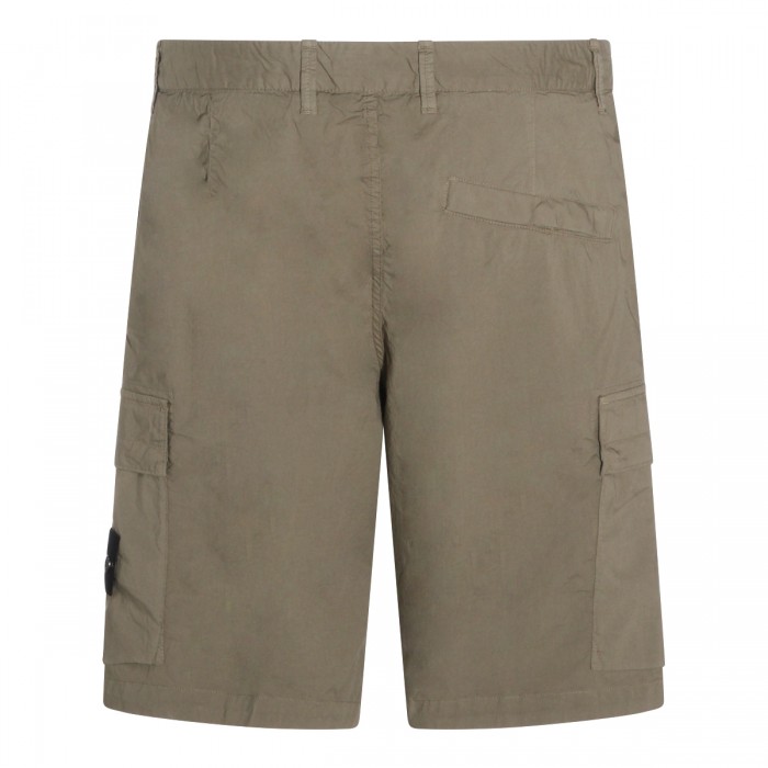 MILITARY GREEN COTTON SHORTS 2
