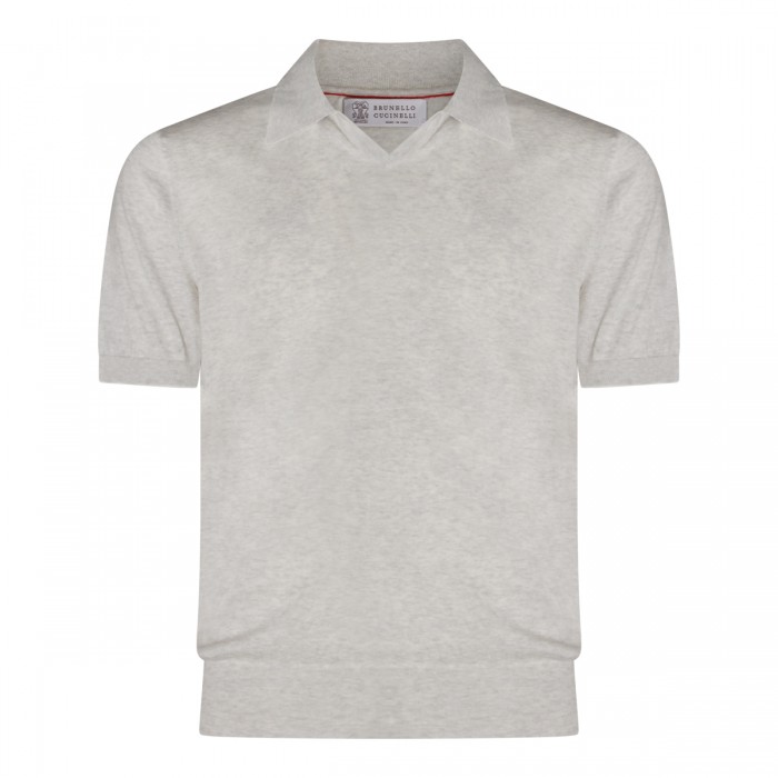 GREY COTTON POLO SHIRT