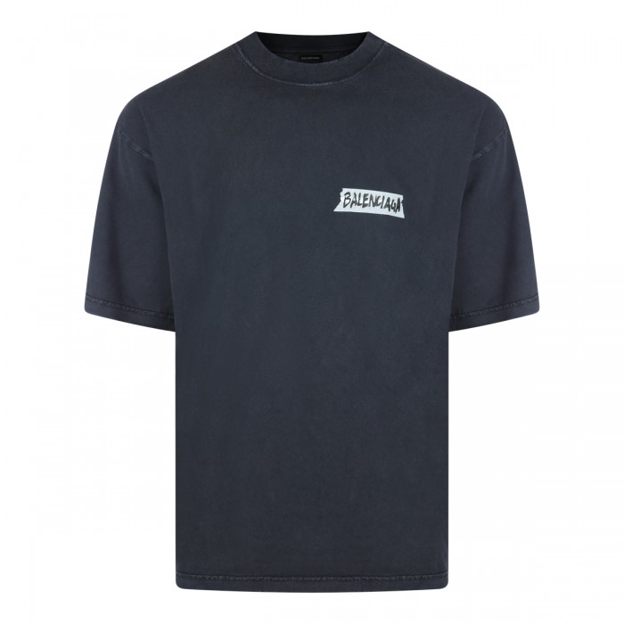 BLACK COTTON T-SHIRT