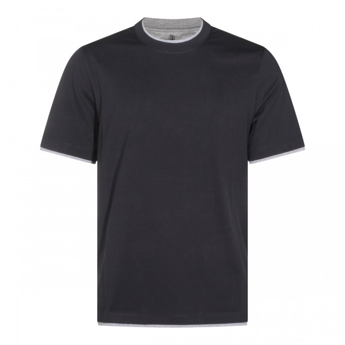 NAVY BLUE COTTON T-SHIRT