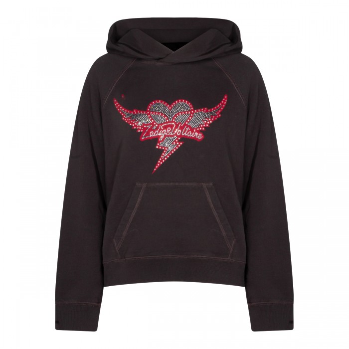 BLACK COTTON SWEATSHIRT