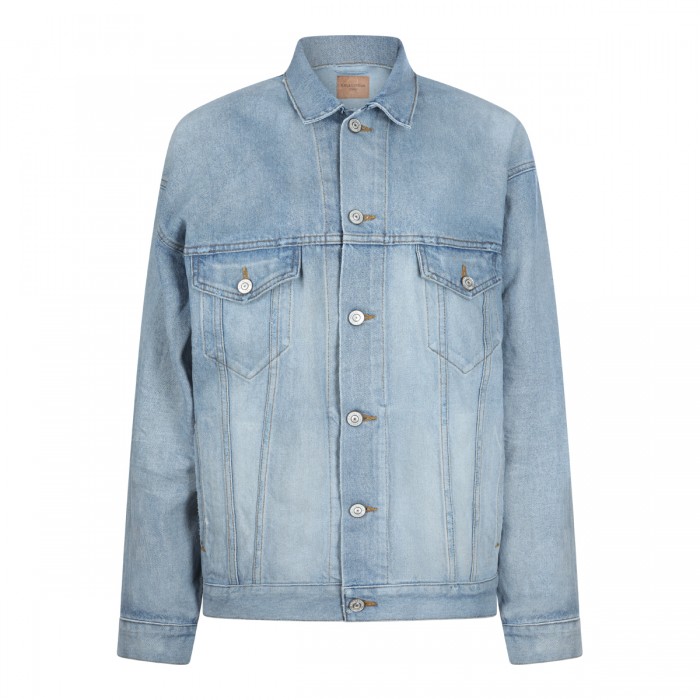 LIGHT BLUE COTTON DENIM JACKET
