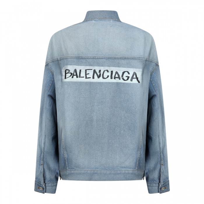 LIGHT BLUE COTTON DENIM JACKET 2