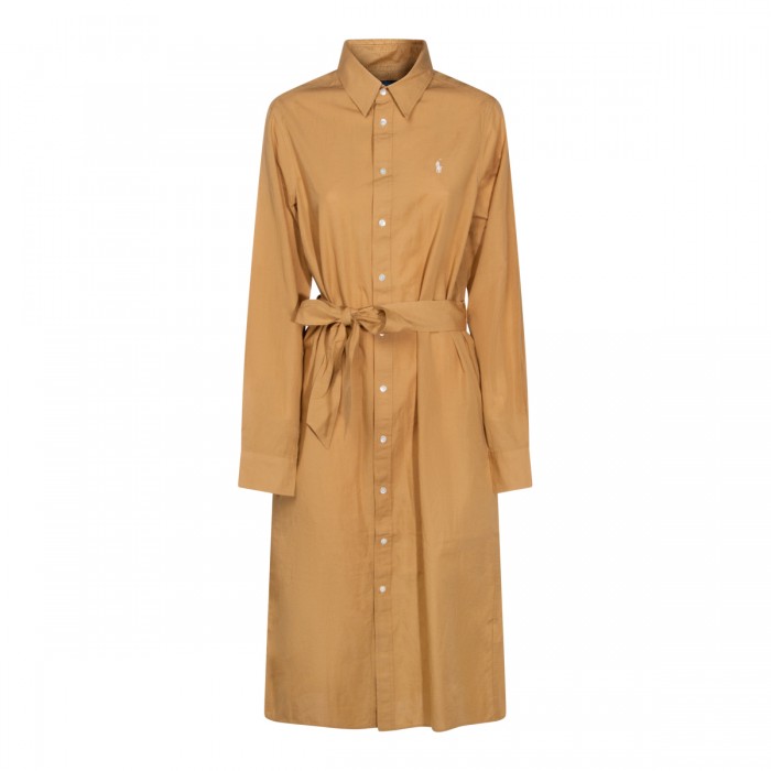 CAMEL COTTON DRESS