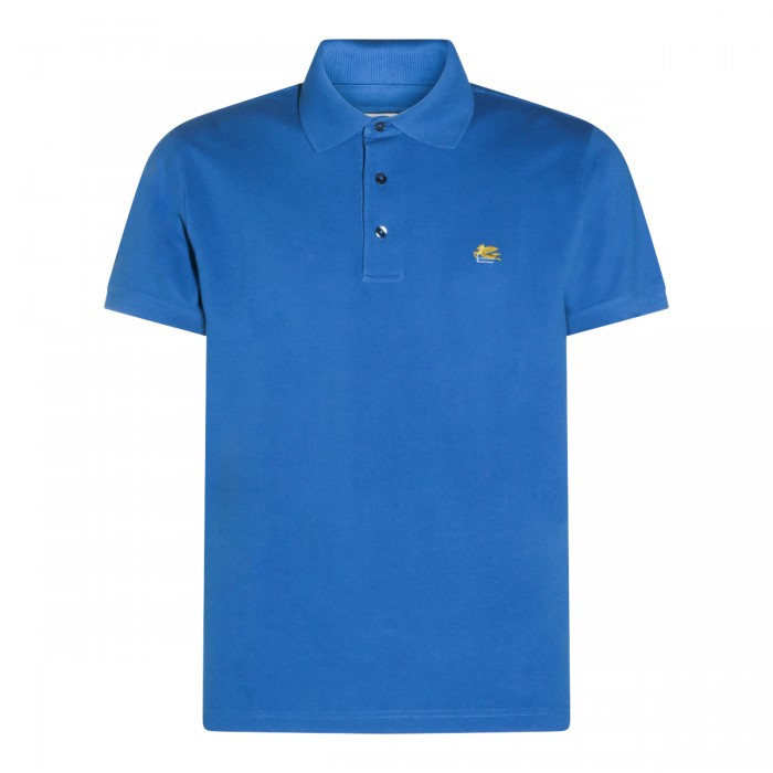 BLUE COTTON POLO SHIRT